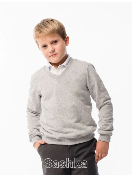 Пуловер трикотажний для хлопчика сірий